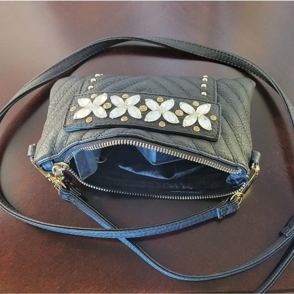 BRAND NEW CHARLIE'S BLACK VEGAN LEATHER SMALL BAG